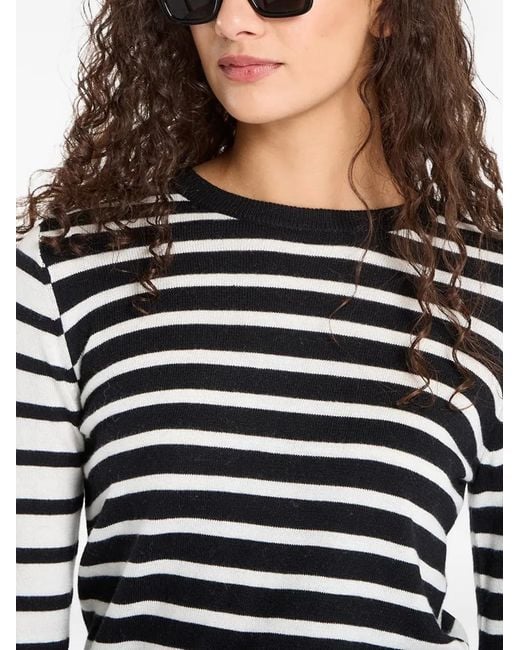 Desigual Black Stripe-Pattern Sweater