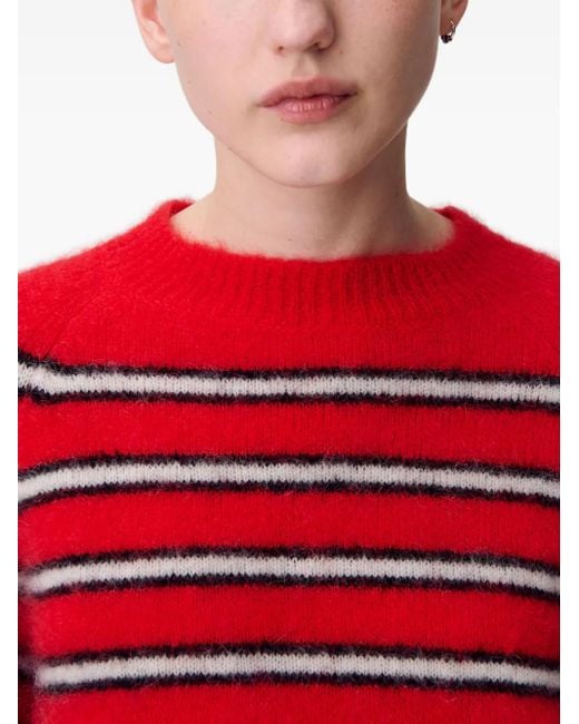 Claudie Pierlot Red Gestreifter Pullover