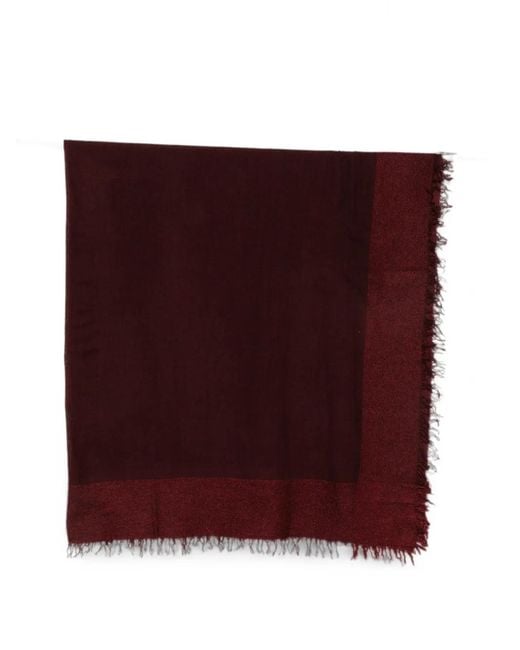 Faliero Sarti Purple Isadora Frayed Scarf