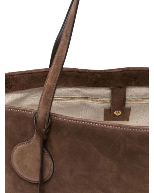 Liffner Brown Large Suede Tote Bag