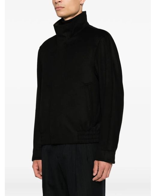 Lardini Black Veste Zippée À Col Montant for men