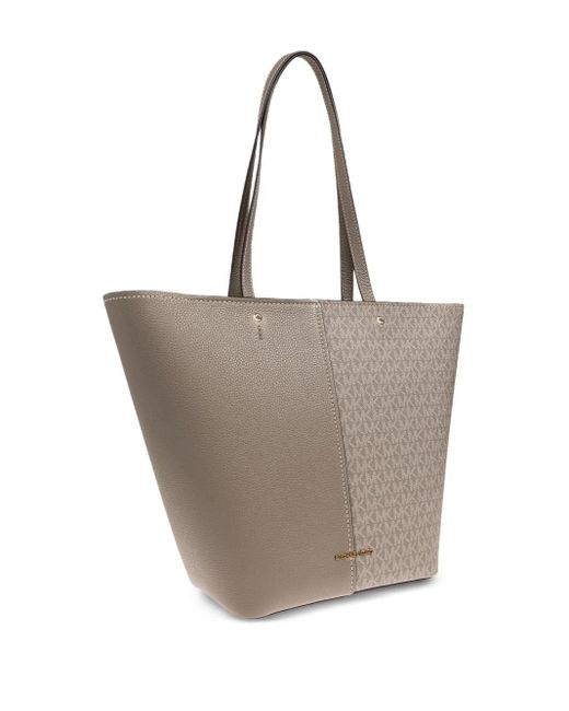 MICHAEL Michael Kors Brown Logo-Print Canvas Tote Bag