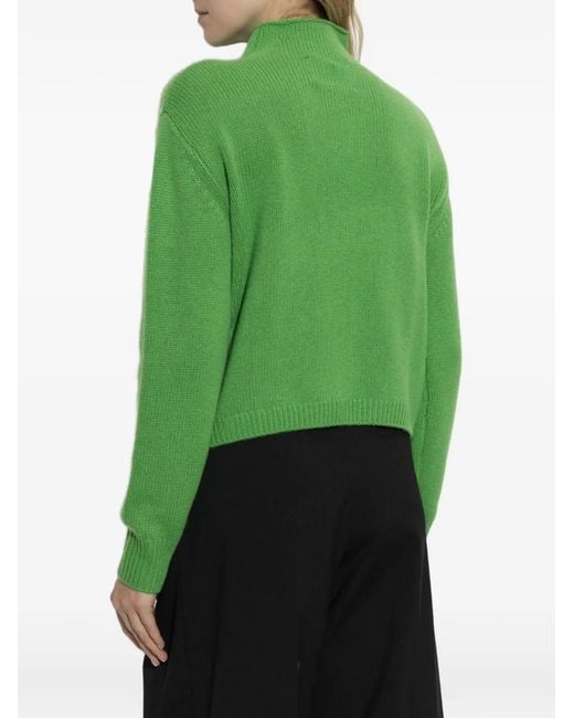 Lisa Yang Green Zirelle High-Neck Cardigan