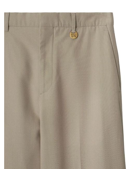 Burberry Natural Silk Tailored Trousers for men