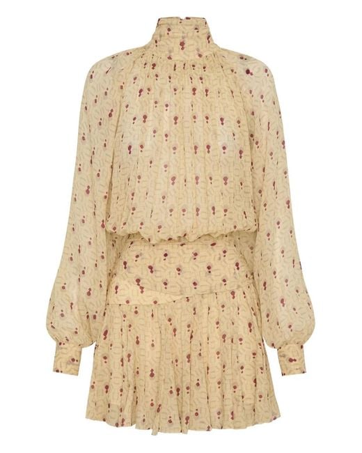Nicholas Natural Cecile Pleated Mini Dress
