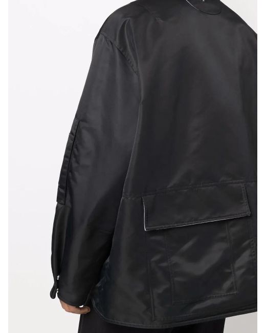 Valentino Garavani Black Zip-Up Shirt Jacket for men