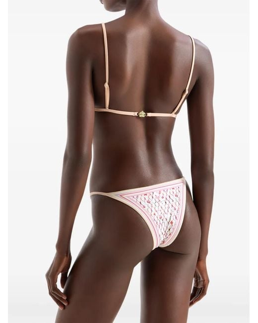 Genny Bikini Met Bloemenpatch in het Pink