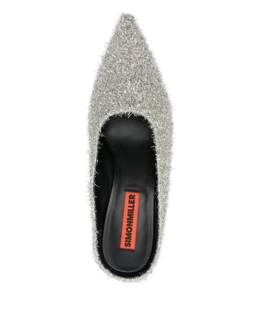 Simon Miller White 55Mm Pointed-Toe Heeled Mules