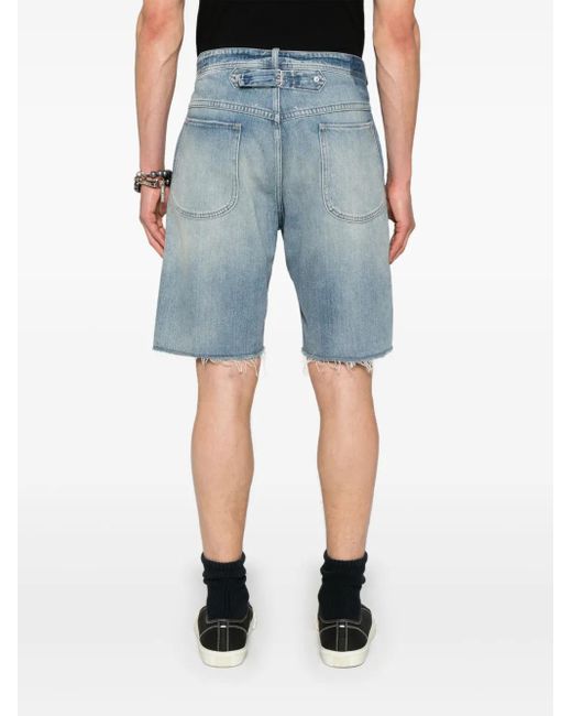 Maison Margiela Blue Denim Buckle Bermuda Shorts for men