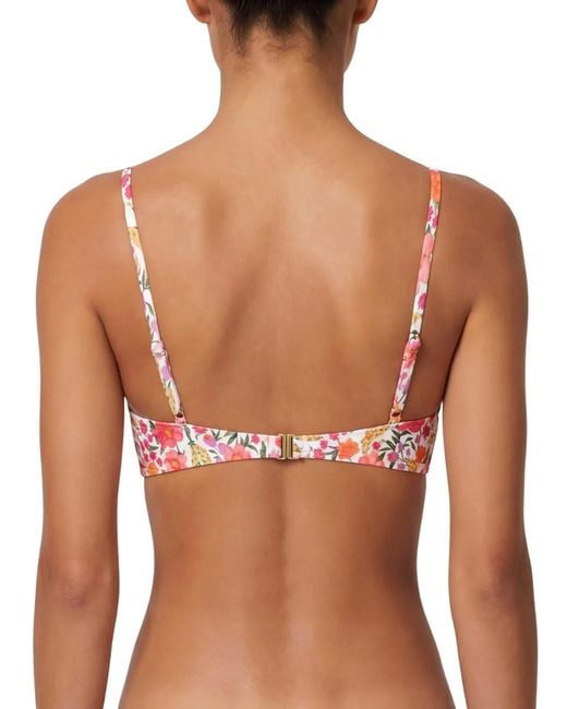 Farm Rio Pink Banana-Print Underwire Bikini Top