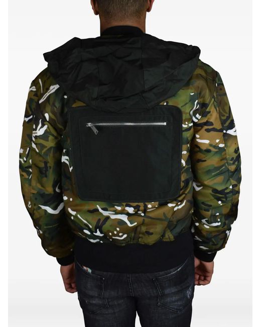 Heron Preston Brown Camouflage-Print Bomber Jacket for men