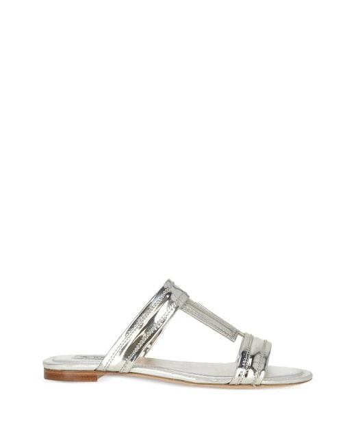 Tod's White Cushioned Leather Sandals