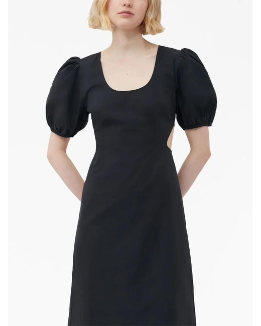 Ganni Jurk Van Biologisch Katoen in het Black