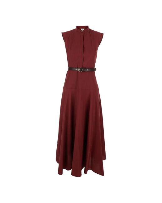 Max Mara Women's Purple A-Line Belted Maxi Dress - www.ice4pros.com.br