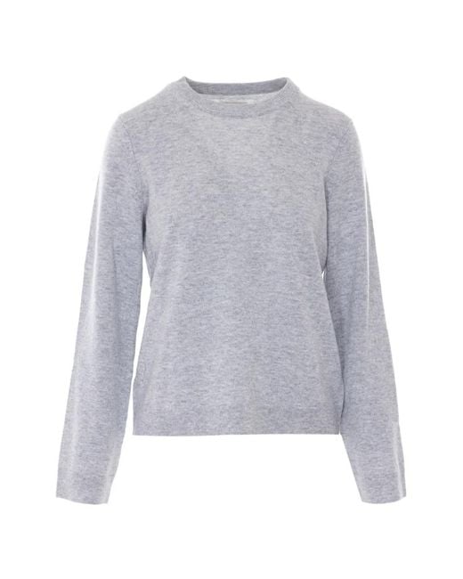 Zadig & Voltaire Gray Cara Leather-Patch Sweater