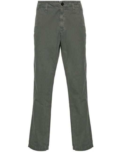 Stone Island Gray Logo-patch Chinos for men