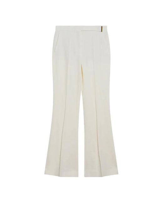 Sportmax White Buckle Trousers