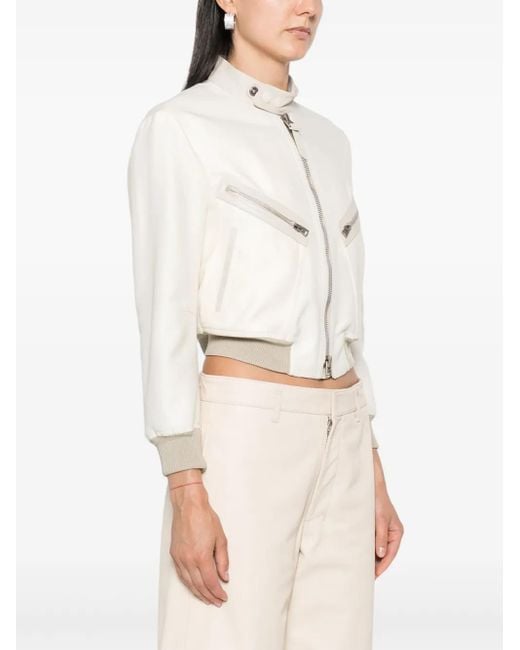Tom Ford White Contrasting-Trim Jacket