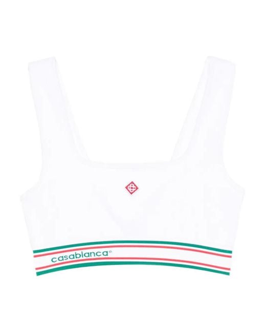 Casablanca スクエアネック トップ White