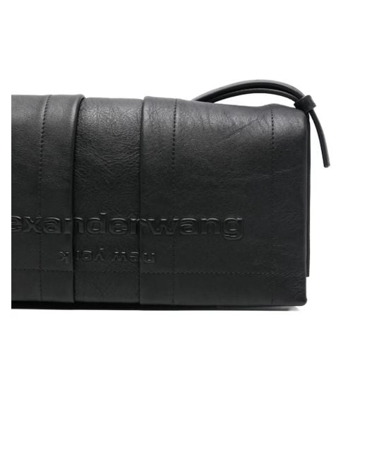 Alexander Wang Black Pack Medium Flap Crossbody Bag