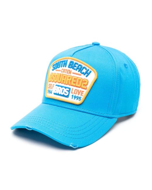 Cappello da baseball con applicazione di DSquared² in Blue da Uomo