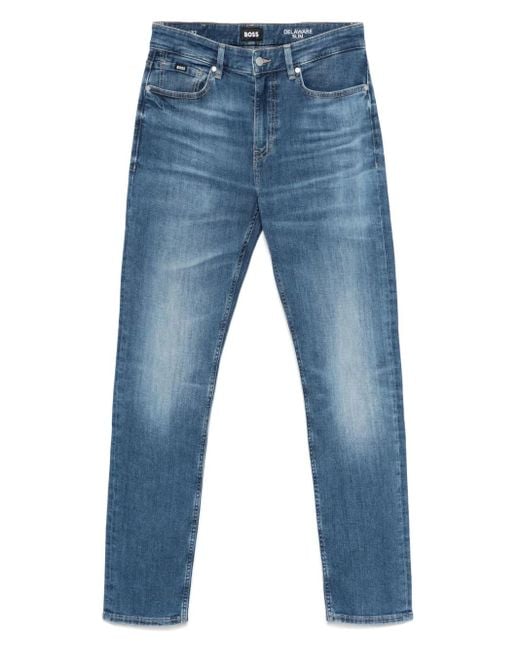 Boss Blue Stretch-Cotton Jeans for men