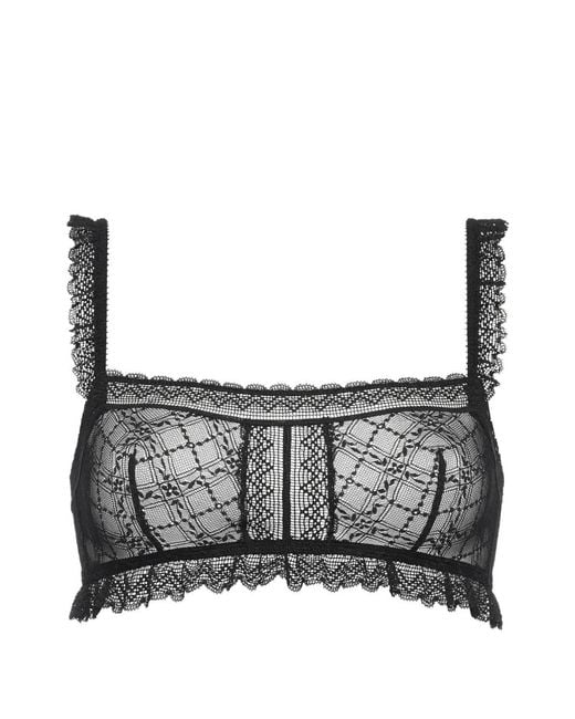 Eres Gray Orangerie Lace-Trim Bra