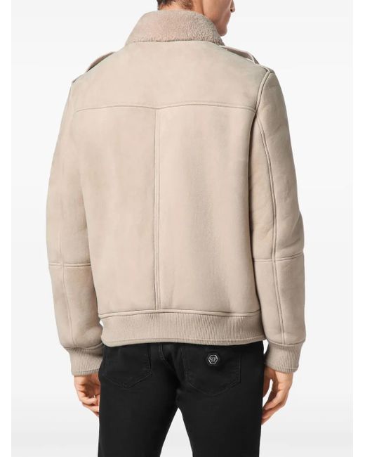 Philipp Plein Natural Logo-Patch Jacket for men