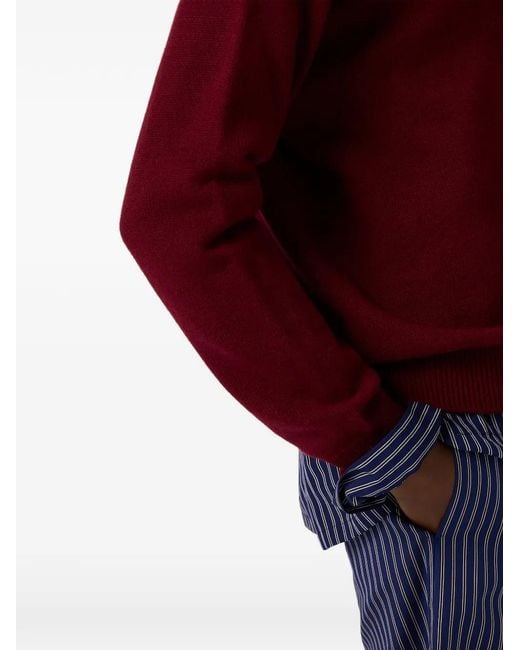 Miu Miu Red Cashmere Polo Sweater