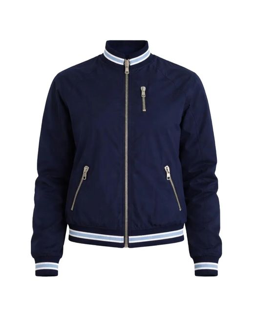 John Galliano Blue Logo-Print Striped-Trim Jacket