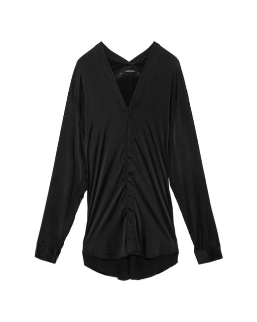 Julius Black V-Neck Shirt for men