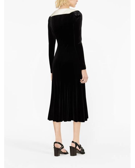 Philosophy Di Lorenzo Serafini Black Flared Midi Dress