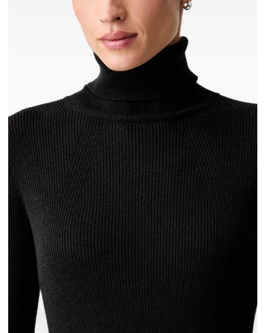 Marc O' Polo Black Ribbed Roll-Neck Sweater