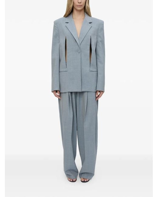 Christopher Esber Blue Slashed Bikini Blazer
