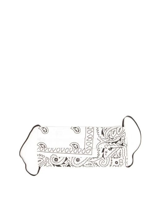 ARIZONA LOVE White Bandana Paisley-Print Face Mask