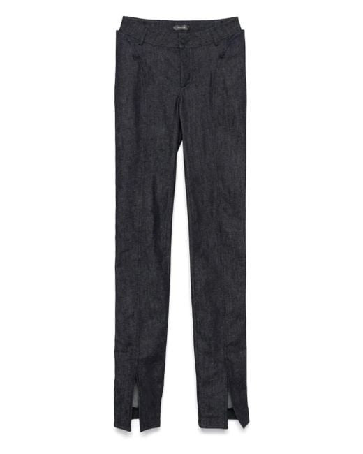 Mugler Jeans Met Split in het Blue