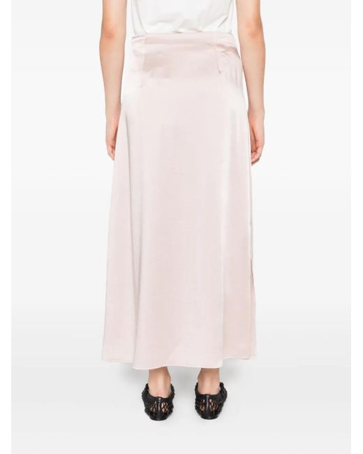 Weekend by Maxmara Pink Satin-Finish Skirt