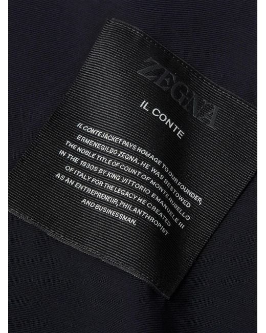 Zegna Blue Oasi-Cashmere Il Conte Jacket for men