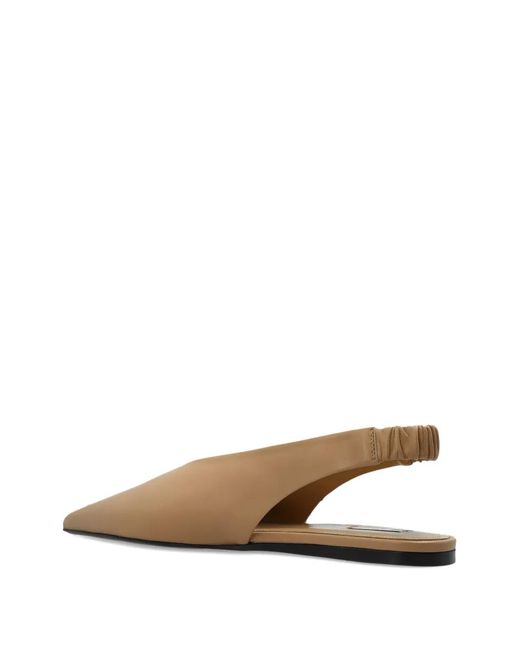 AMI Brown Point-Toe Elasticated Fat Pumps