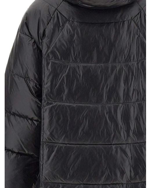 Elena Miro Black Quilted Hooded Puffer Jacket