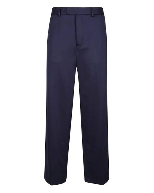 MSGM Blue Stripe-Detail Pants for men
