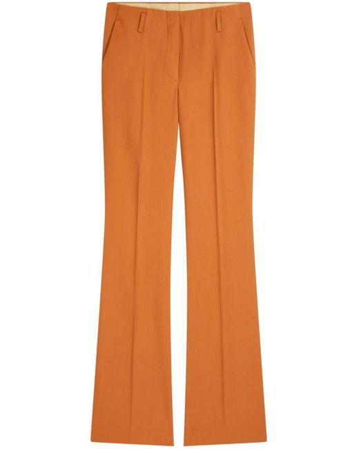 Dries Van Noten Flared Pantalon in het Orange
