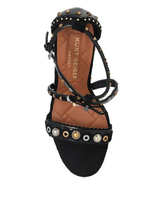 Kurt Geiger Metallic 89Mm Bow Eyelet-Embellished Sandals