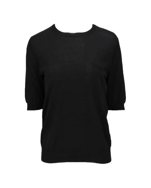Isaia Black Chest-Pocket Crew-Neck T-Shirt