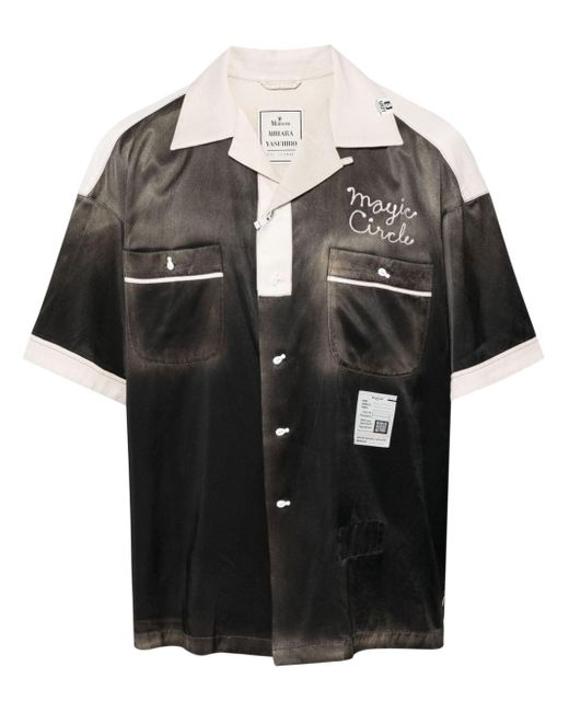 Chemise Bowling à effet délavé Maison Mihara Yasuhiro pour homme en coloris Black