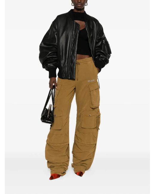 The Attico Green Multi-Pocket Drawstring Trousers