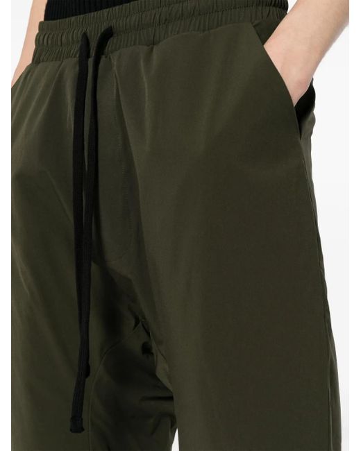 Thom Krom Green Drawstring Drop-Crotch Shorts for men