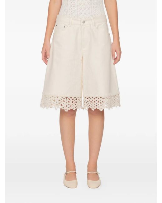 Sea Natural Stasia Lace-Trim Shorts