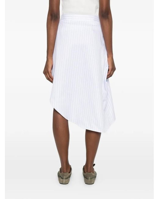 J.W. Anderson White Striped Skirt