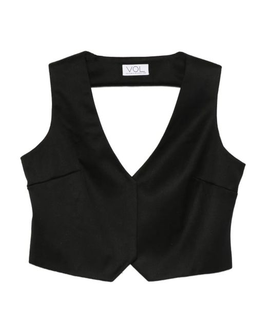 Vestiaire d'un Oiseau Libre Black Open-Back Top